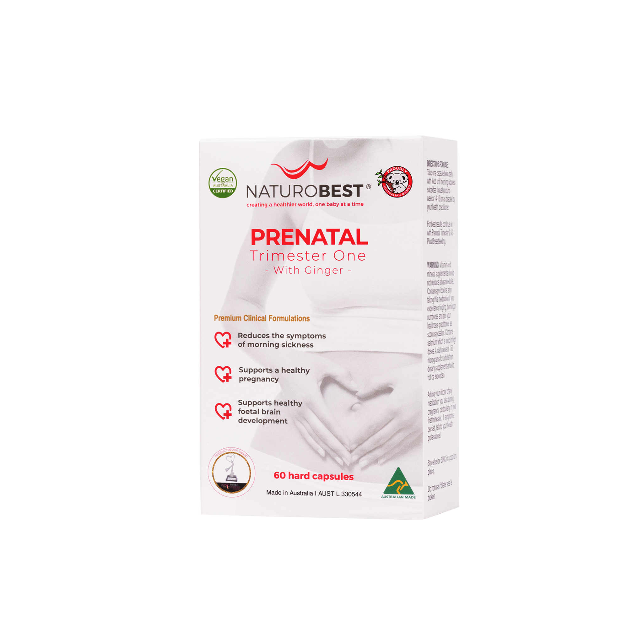 Prenatal Trimester One with Ginger 60s - Carton | Expires June 2026